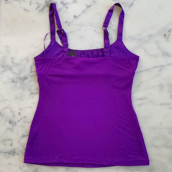NWT. The Limited Rayon Spandex with Satin Trim and Sparkle Decor Cami. - Picture 6 of 7